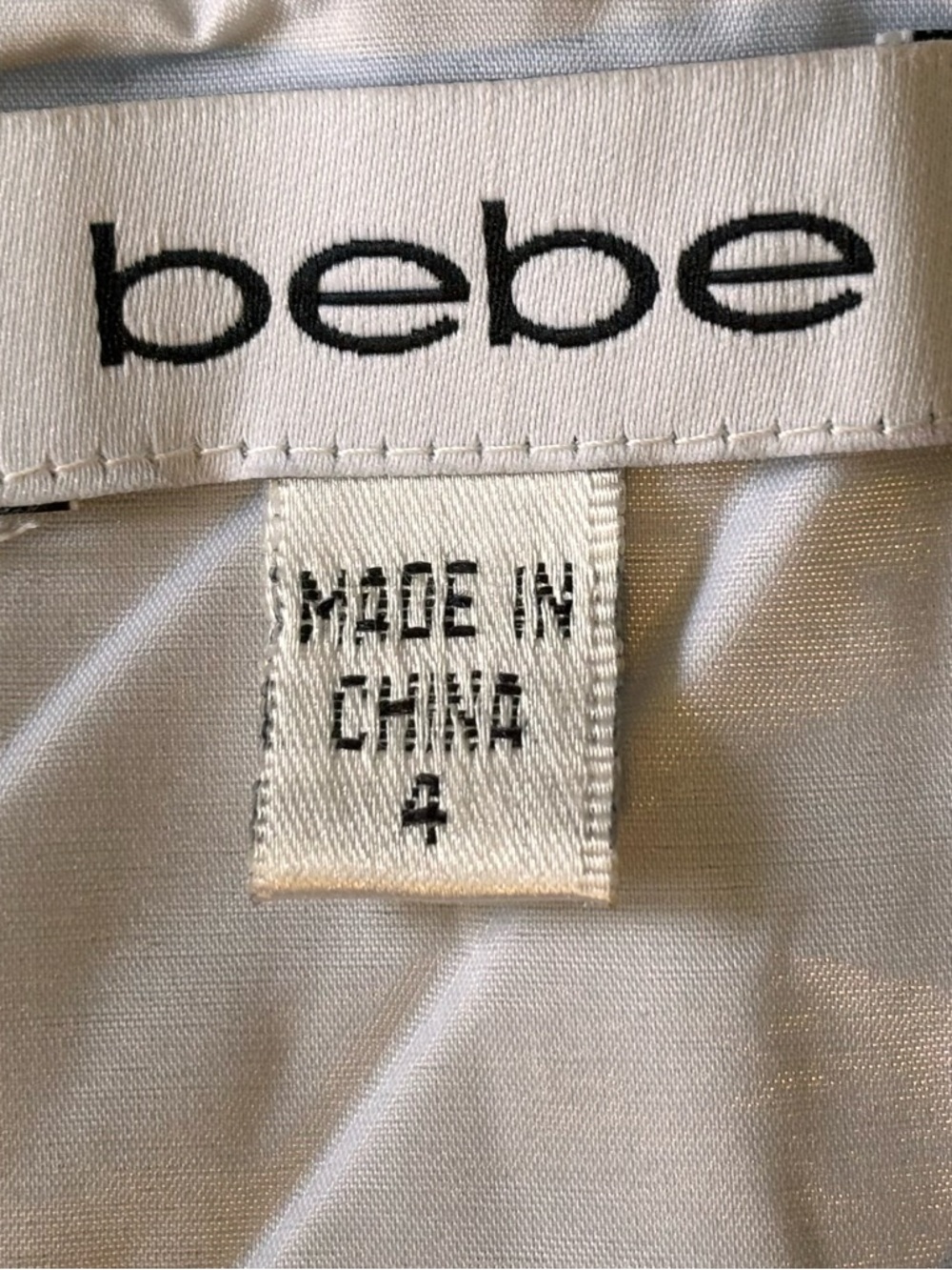 NWT bebe Black and White Color Mini Block Dress Women’s Size 4 - Picture 3 of 9